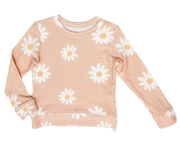 Daisy Sweatshirt in Peach Pink