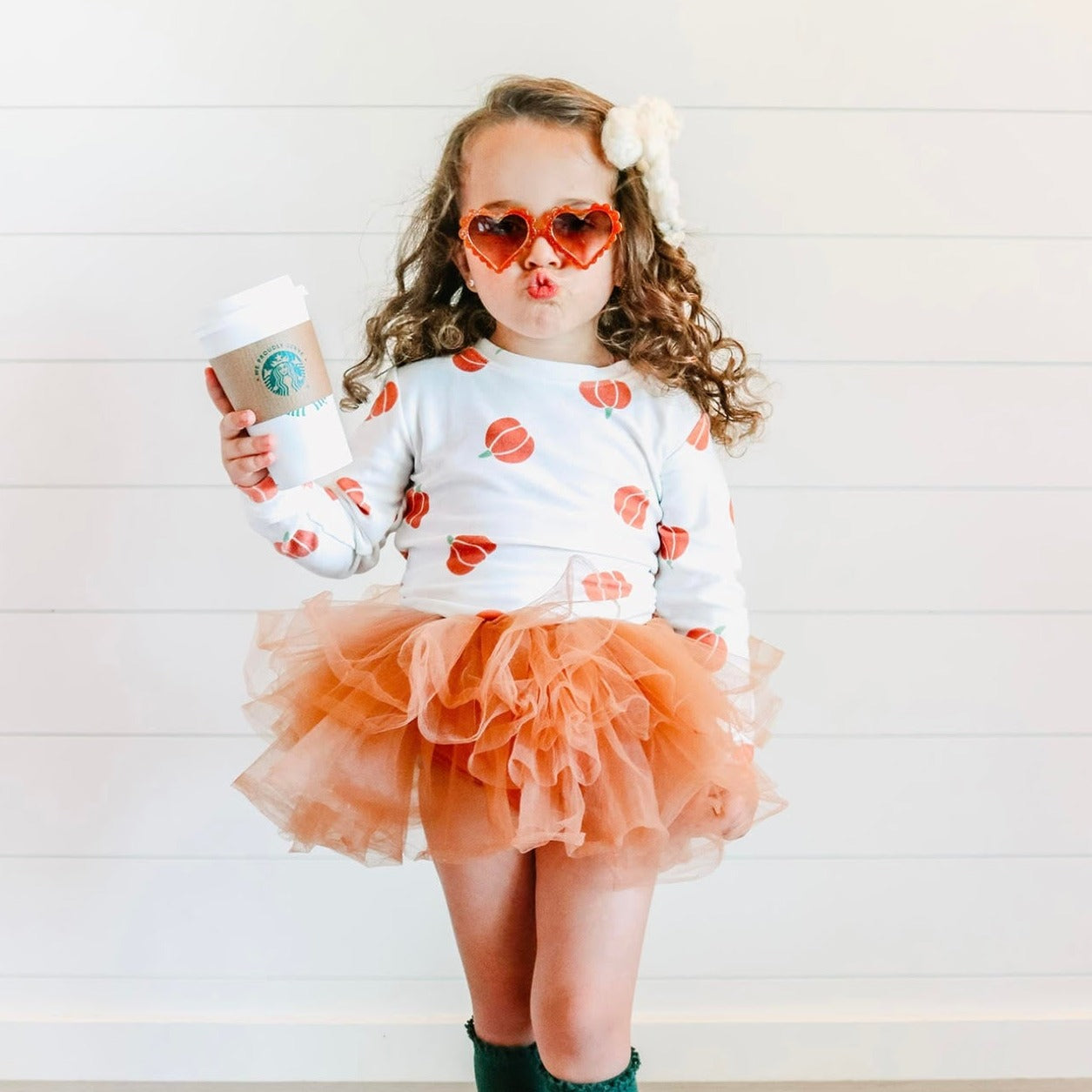 Mini Pumpkin Sweatshirt in Off White