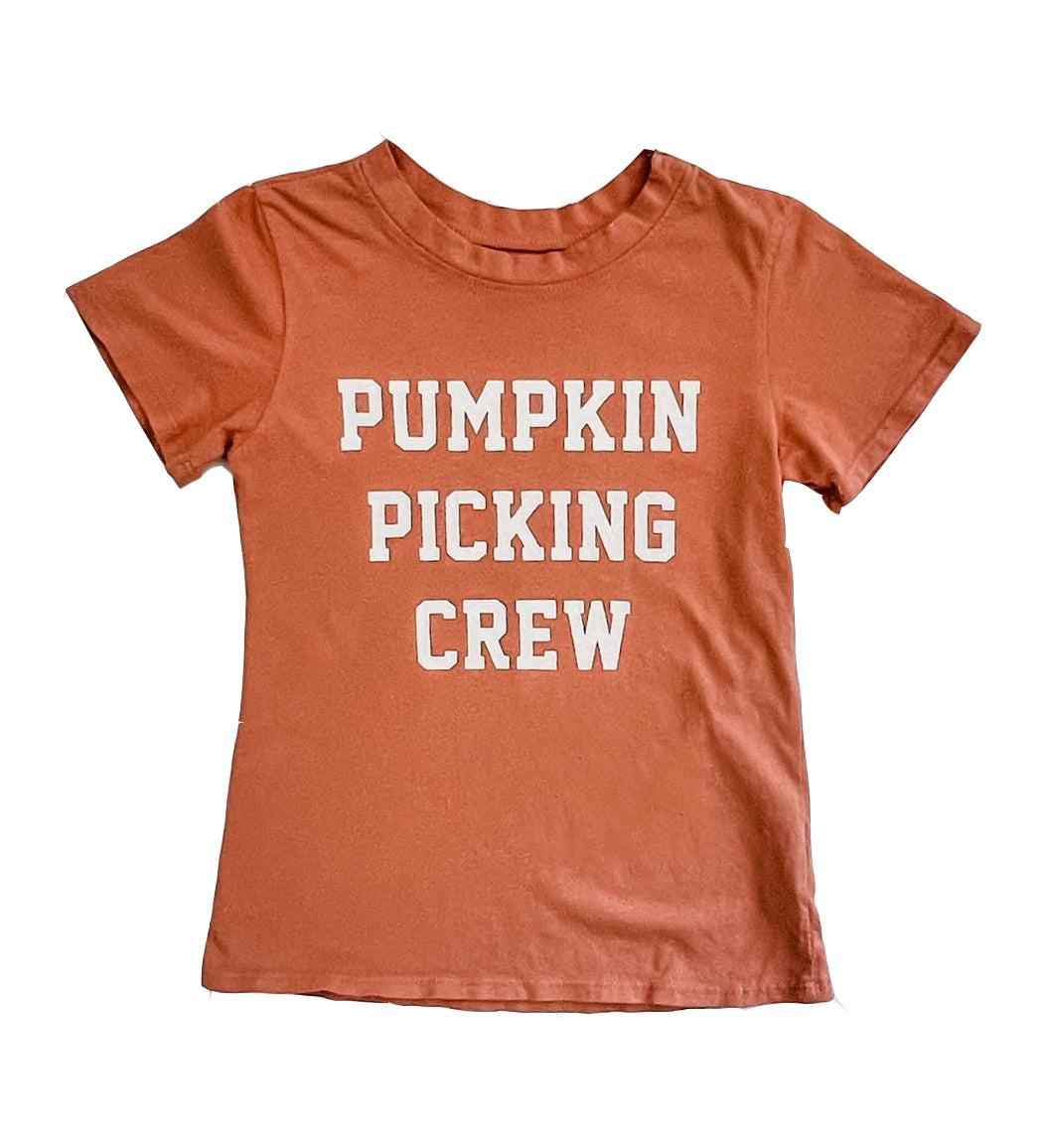 Kids Pumpkin Picking Crew in Caramel