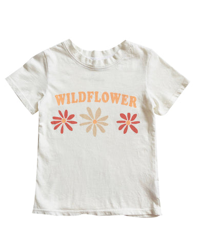 Wildflower Kids Tee in White,12mo-8yr.